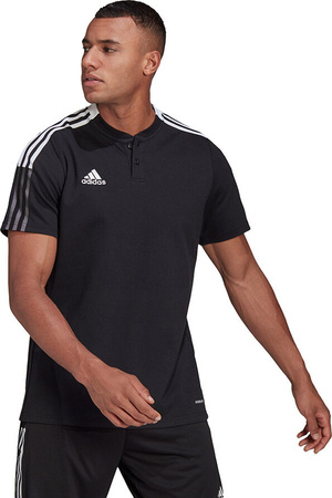 Koszulka męska adidas Tiro 21 Polo czarna GM7367