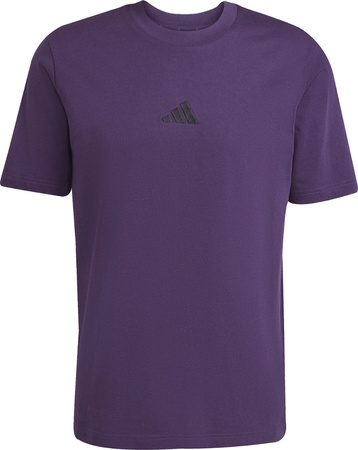 Koszulka męska adidas Essentials Small Logo Single Jersey fioletowa JW6232