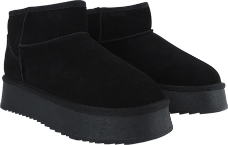 Buty damskie skórzane Solo Soprani Couture Hugh Platform czarne SSW421P05 01