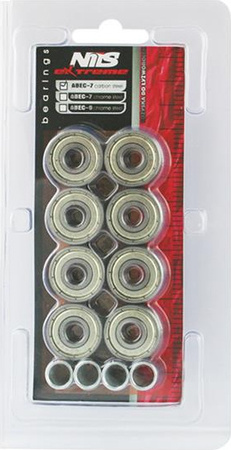 Łożyska z tulejkami ABEC-7 Carbon Nils Extreme 8 sztuk