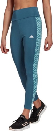 Legginsy damskie adidas Designed to Move Hi niebieskie GT0136