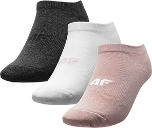 Skarpety damskie 4F różowe, białe, ciemnoszare H4L22 SOD003 54S 10S 24M