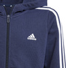 Bluza dla dzieci adidas Essentials 3-Stripes Full-Zip Hoodie granatowa IB1667
