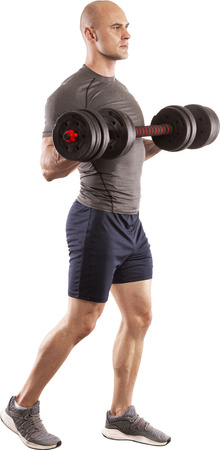 Sztanga gryf z obciążeniem sztangielki / hantle kompozyt HMS SGP30 30 kg