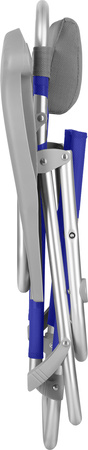Krzesło leżak turystyczny składany 2w1 Nils Camp NC3502 niebieskie 85cm×65 cm