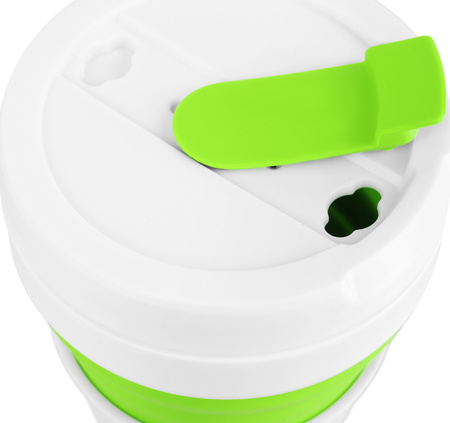 Kubek silikonowy składany turystyczny podróżny kempingowy Nils Camp NC4103 zielony 600 ml