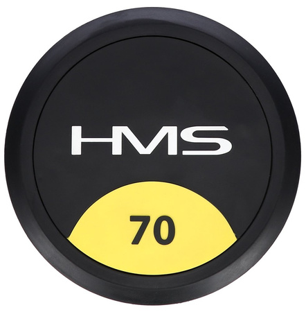 Hantla treningowa gumowana do ćwiczenia HMS HG Pro 70kg
