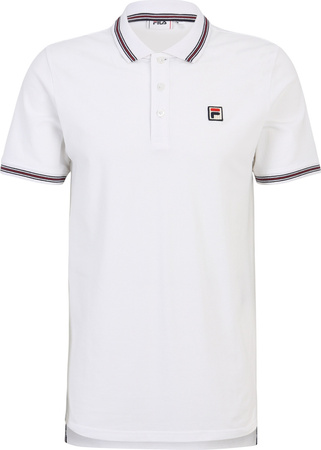 Koszulka męska polo Fila Lubbeek biała FAM0898 10001