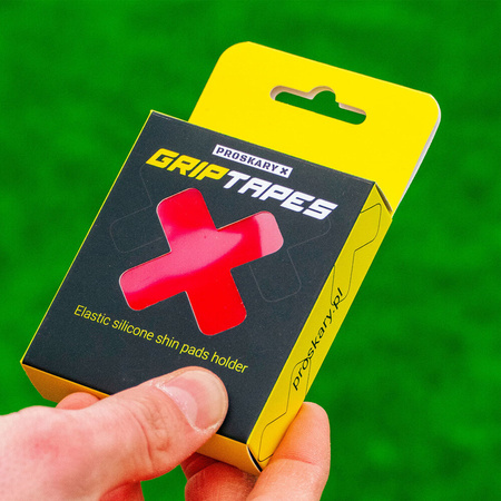 Opaski silikonowe do ochraniaczy piłkarskich Proskary czerwone