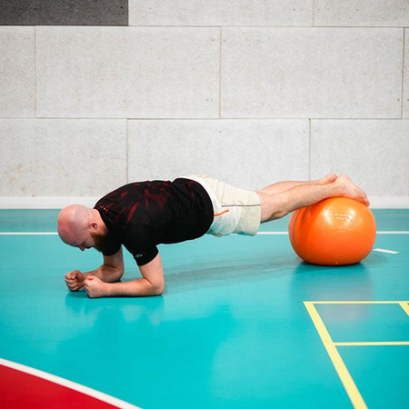 Piłka gimnastyczna fitness HMS yb02n 55cm anti-burst pomarańczowa