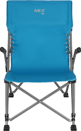 Krzesło fotel turystyczne plażowe składane Nils Camp NC3704 niebieskie