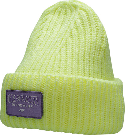 Czapka dla dziewczynki 4F zielona HJZ22 JCAD004 72N