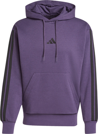 Bluza męska adidas Essentials 3-Stripes Fleece fioletowa JX0740