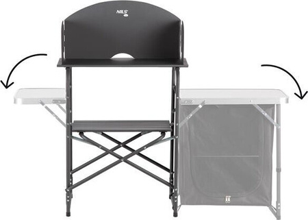 Szafka turystyczna kempingowa z osłoną Nils Camp NC3041 składana czarna 140x110x48cm
