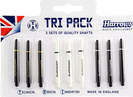 Harrows Shafts Tri Pack czarne,białe