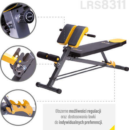 Ławka rzymska treningowa wielofunkcyjna HMS Premium