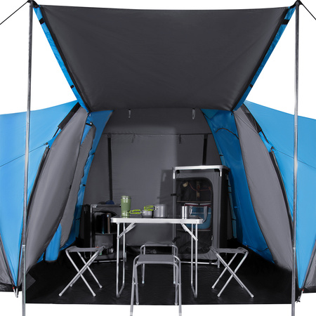 Namiot turystyczny kempingowy Nils Camp Higland NC6031 6 osobowy niebiesko-szary 570x210x200cm