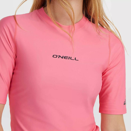 Damska koszulka uv O'neill ESSENTIALS BIDART SKIN S/SLV perfectly pink rozmiar M