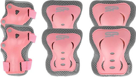 Zestaw ochraniaczy Spokey Shield różowo-szare 940924-940925-940926