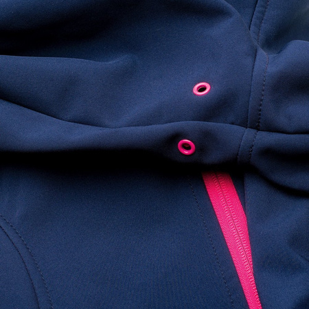 Damska kurtka przejściowa softshell membrana 8000mm Hi-Tec Lady Caria II granatowo-różowa rozmiar XL