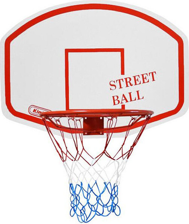 Tablica kosz tarcza do koszykówki Kimet Street Ball   obręcz biało-czerwona