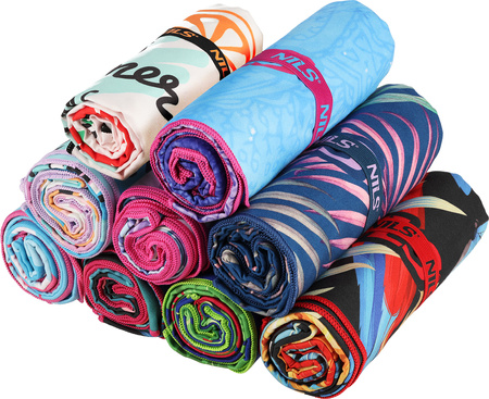 Ręcznik turystyczny z mikrofibry szybkoschnący Nils NCR14 flora 160x80 cm