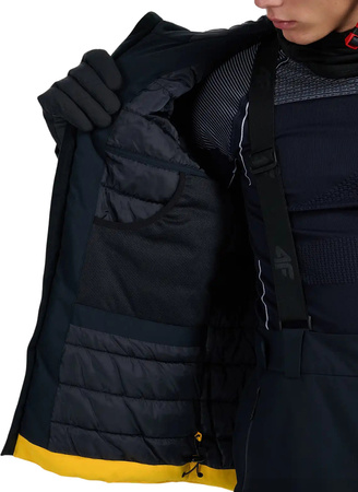 Kurtka narciarska męska 4F M0787 żółto-czarna 4FWAW25TTJAM0787 70S