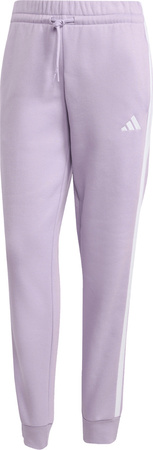 Spodnie damskie adidas Essentials 3-Stripes Fleece Slim różowe JY3097