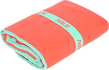 Ręcznik turystyczny z mikrofibry szybkoschnący Nils NCR11 koralowy 140x70 cm