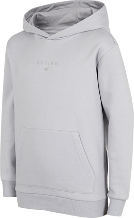 Bluza dla dziewczynki 4F chłodny jasny szary HJZ22 JBLD003 27S