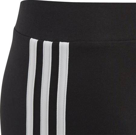 Legginsy dla dzieci adidas Essentials 3-Stripes Cotton Tights czarne IC3623