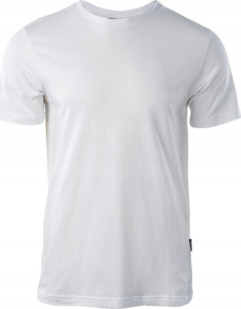 Męska koszulka bawełniana Hi-tec Plain biała rozmiar M