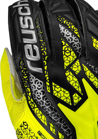 Rękawice bramkarskie Reusch Attrakt Solid żółto-czarne 5570515 2014