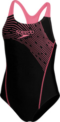 Dziecięcy strój kąpielowy kostium basenowy pływacki Speedo Medley Logo Mdlt Jf rozmiar 128cm