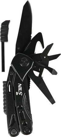 Multitool narzędzie wielofunkcyjne 12 w 1 scyzoryk Nils camp nc1744 stal nierdzewna czarny