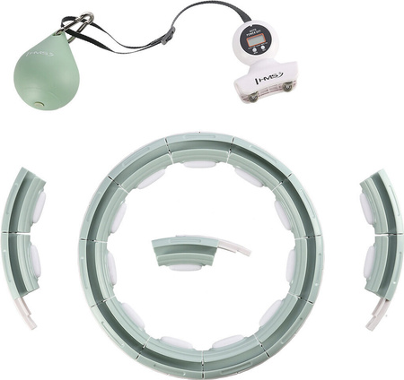 Hula hop z magnesem i obciążnikiem licznik HMS hhm15 zielone