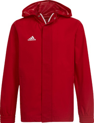 Kurtka dla dzieci adidas Entrada 22 All-Weather czerwona IK4013