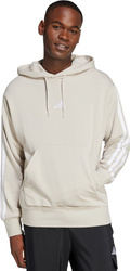 Bluza męska adidas Essentials 3-Stripes French Terry Hoodie beżowa JE6367
