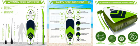 Deska Sup dmuchana Enero 85kg 275x76x10cm 1019956