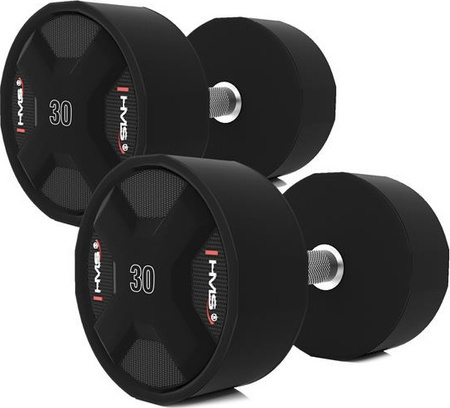 Zestaw hantli poliuretanowych 2 x 27.5 - 37.5 kg cpu (325 kg) HMS HPC SET