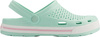 Chodaki sandały klapki damskie Coqui Lindo miętowo-białe 6413-100-4432B-6413-100-4432