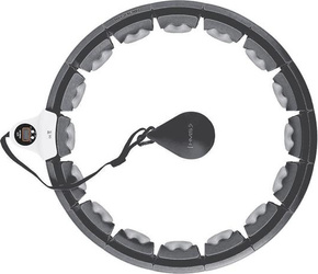 Hula hop black z wypustkami i obciążnikiem   licznik HMS hhw06