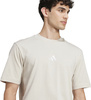 Koszulka męska adidas Essentials Small Logo Single Jersey beżowa JD1779