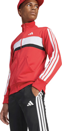 Dres dla dzieci adidas Seasonal Essentials Tiberio 3-Stripes Tricot czerwono-czarny JI6214