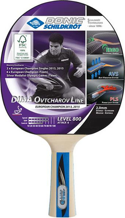 Rakietka do tenisa stołowego ping-ponga Donic Ovtcharov 800 754414