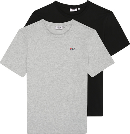 Koszulka męska Fila Brod 2 pak czarna, szara FAM0083 83227