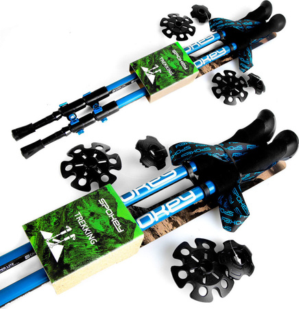 Kijki trekkingowe Spokey Carbon niebiesko-czarne 927900