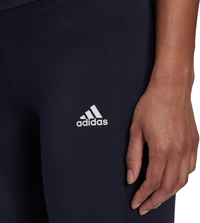 Legginsy damskie adidas Essentials High-Waisted Logo Leggings granatowe H07781