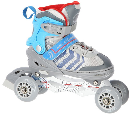 Łyżworolki z wymienną płozą hokejową rolki wrotki 4w1 Nils Extreme NH18192 rozmiar M 34-38