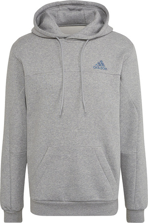 Bluza męska adidas Stadium Fleece Badge of Sport Hoodie szara HC5869